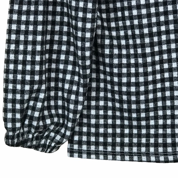 Old Navy Girls Check Puff Sleeve Top - Picture 5 of 9